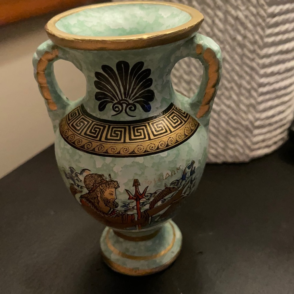 Vintage Sassalo Ceramic Vase-Handmade In Greece